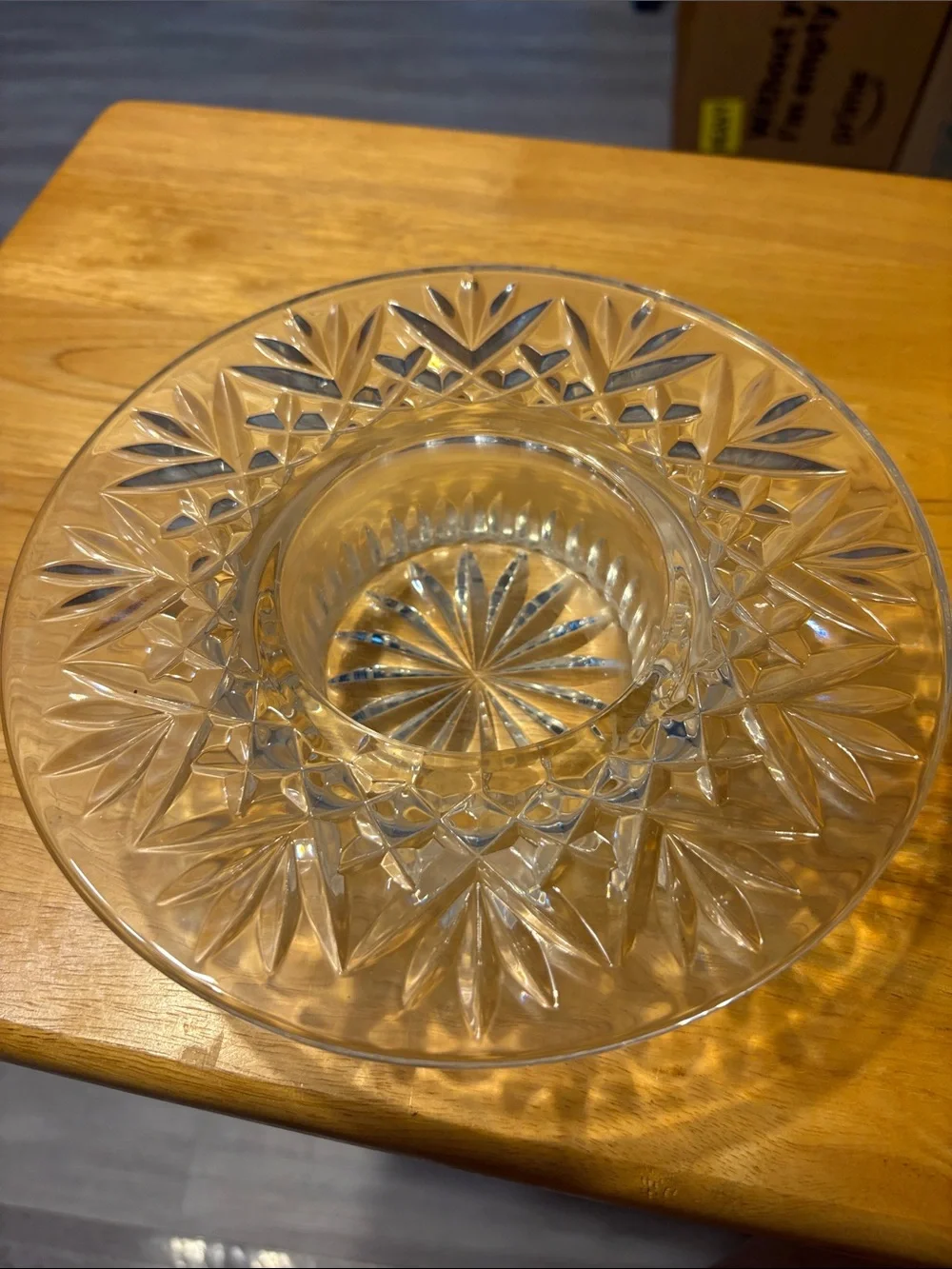 Waterford Crystal Clear Cut-Glass Candle holder Bethany